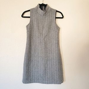 Zara Basic Sleeveless Mini Dress Wool High Neck